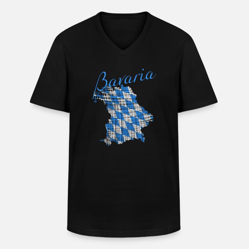 Bavaria - Männer-T-Shirt mit V-Ausschnitt - Schwarz