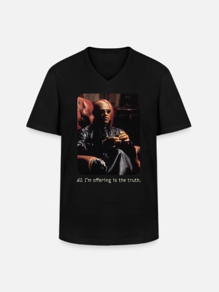 The Matrix Morpheus - Men's V-Neck T-Shirt - black
