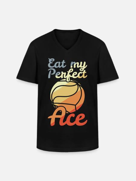 Volleyball Witz - Männer-T-Shirt mit V-Ausschnitt - Schwarz