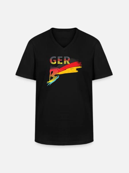 Germany Surfing - Men's V-Neck T-Shirt - black