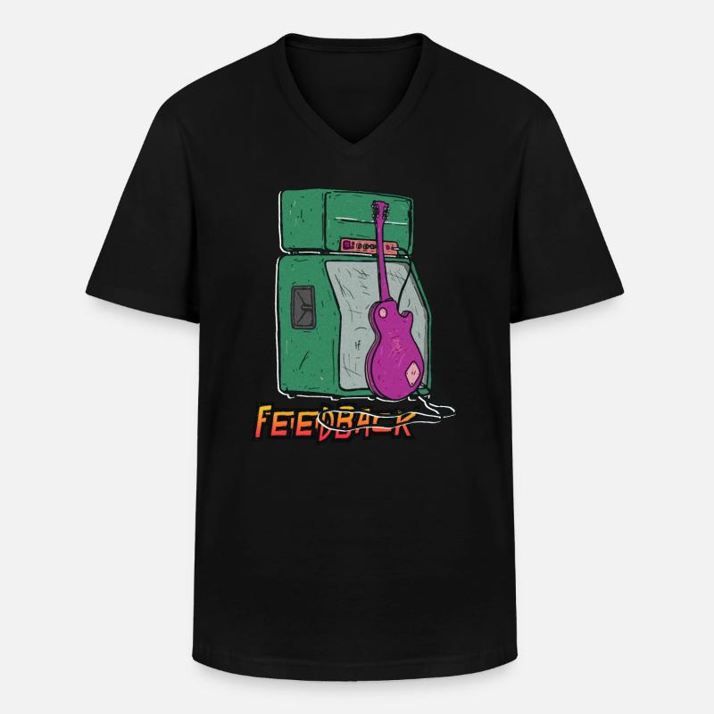 Sound-Feedback-Grafik - Männer-T-Shirt mit V-Ausschnitt - Schwarz