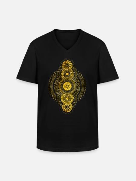 Metatrons Cube Sacred Geomety Esoteric - Men's V-Neck T-Shirt - black