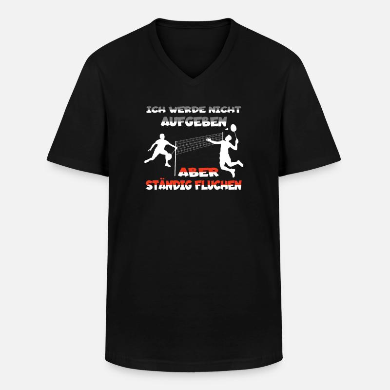 Badminton Geschenkidee Sport Design - Männer-T-Shirt mit V-Ausschnitt - Schwarz
