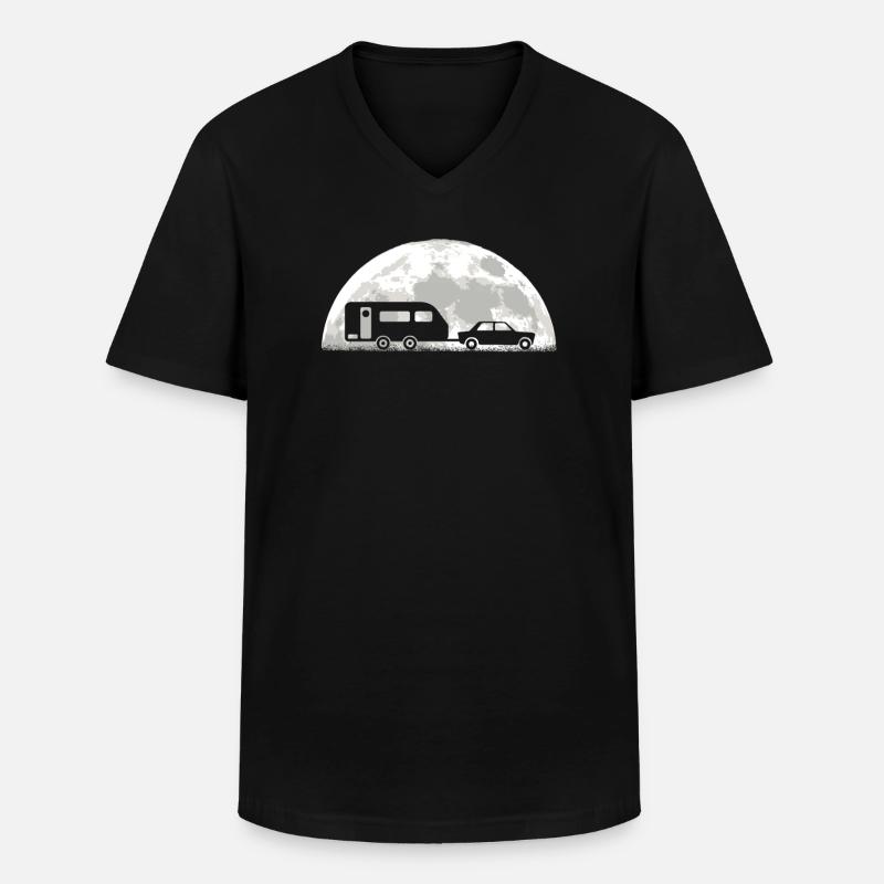 Camper Geschenkidee Camping - Männer-T-Shirt mit V-Ausschnitt - Schwarz