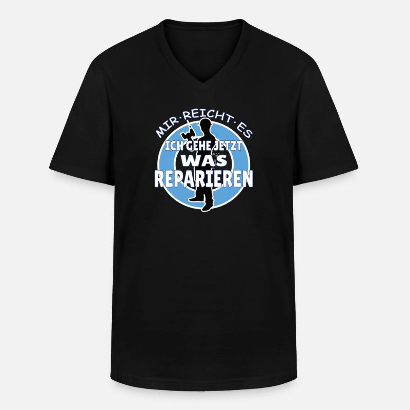 Heimwerker Geschenkidee Handwerker - Männer-T-Shirt mit V-Ausschnitt - Schwarz