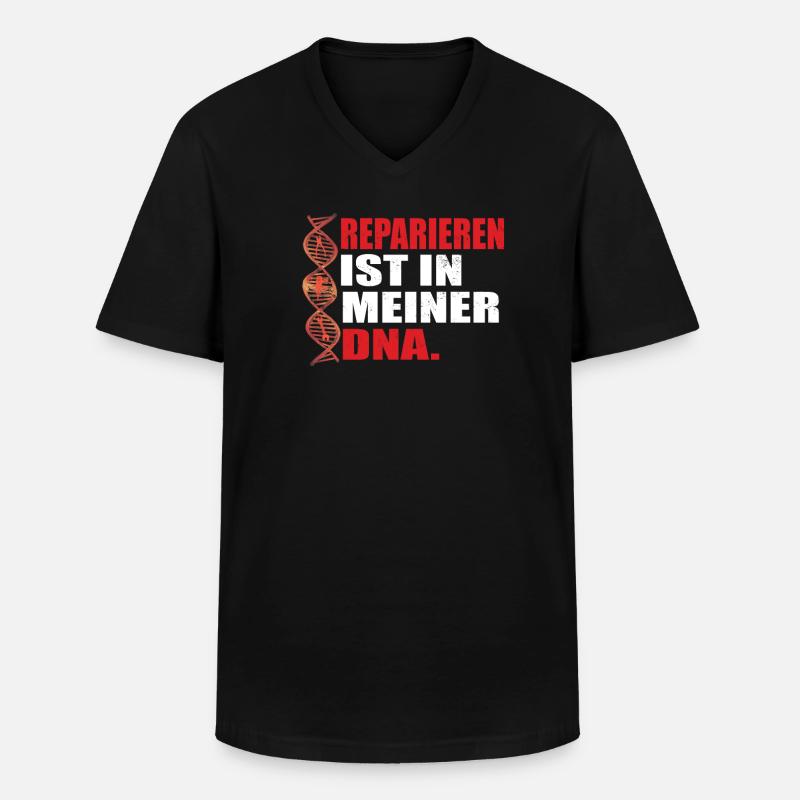 Heimwerker Geschenkidee Handwerker - Männer-T-Shirt mit V-Ausschnitt - Schwarz