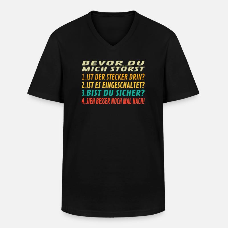 Heimwerker Geschenkidee Handwerker - Männer-T-Shirt mit V-Ausschnitt - Schwarz