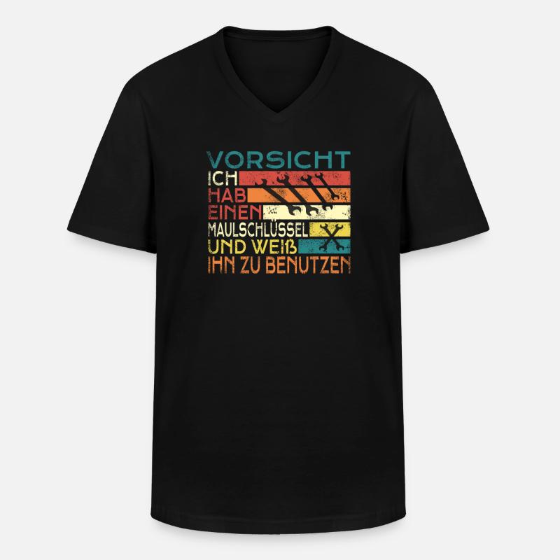 Heimwerker Geschenkidee Handwerker - Männer-T-Shirt mit V-Ausschnitt - Schwarz