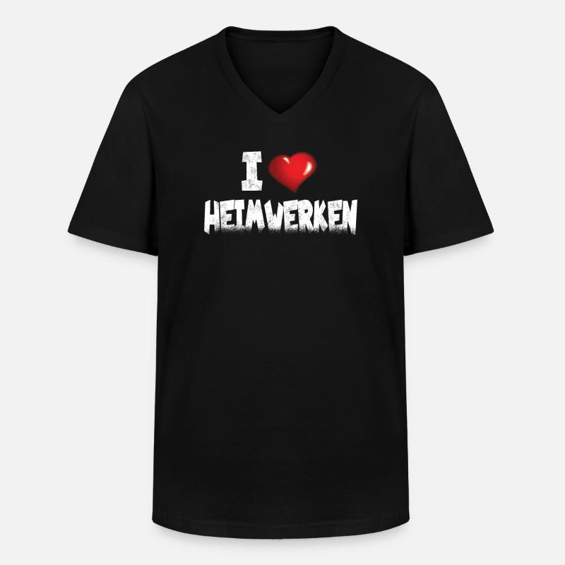 Heimwerker Geschenkidee Handwerker - Männer-T-Shirt mit V-Ausschnitt - Schwarz