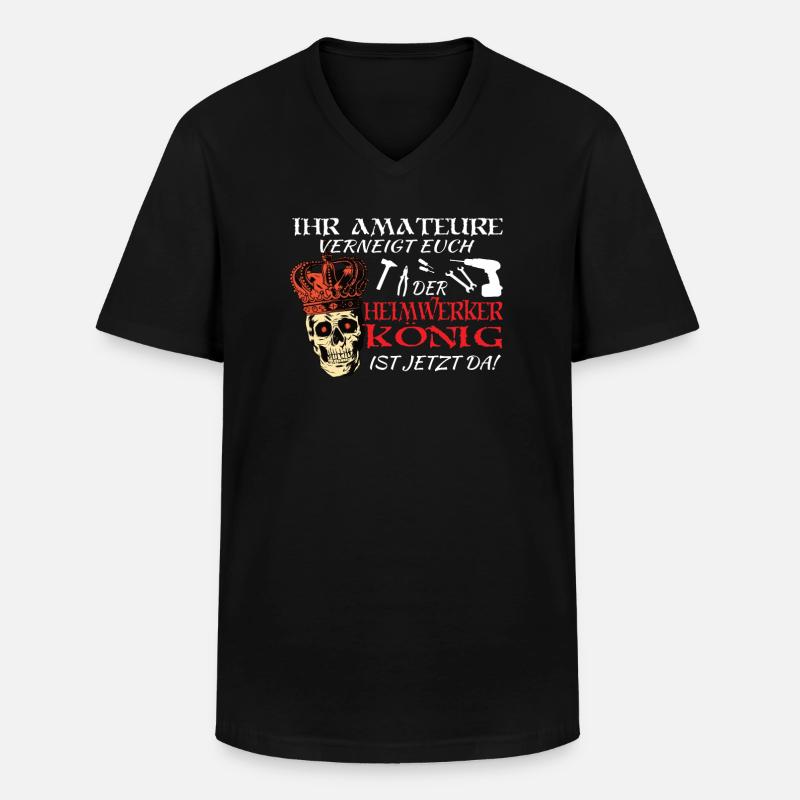 Heimwerker Geschenkidee Handwerker - Männer-T-Shirt mit V-Ausschnitt - Schwarz