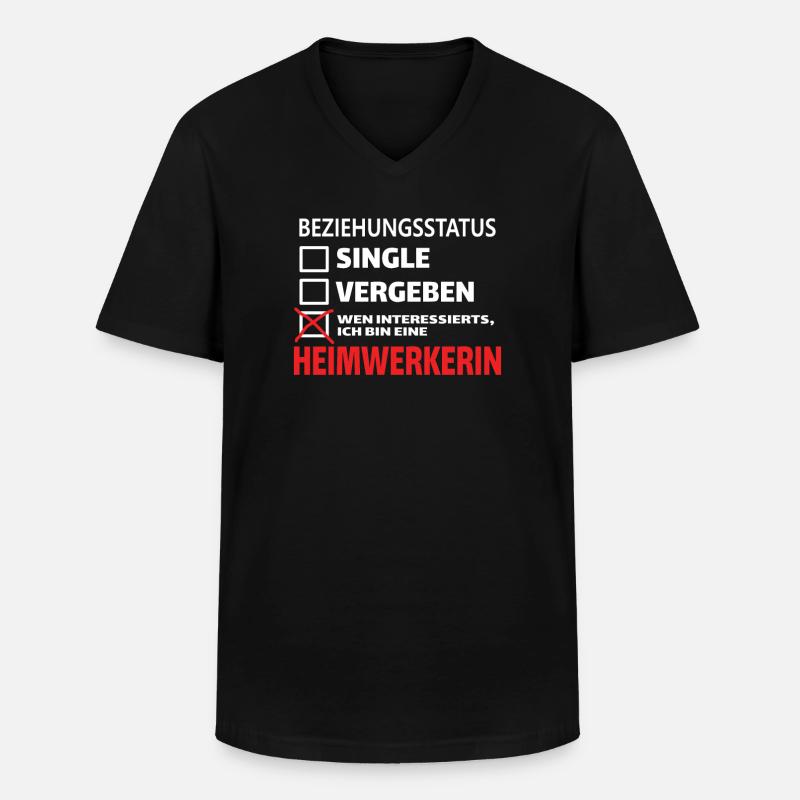 Heimwerker Geschenkidee Handwerker - Männer-T-Shirt mit V-Ausschnitt - Schwarz