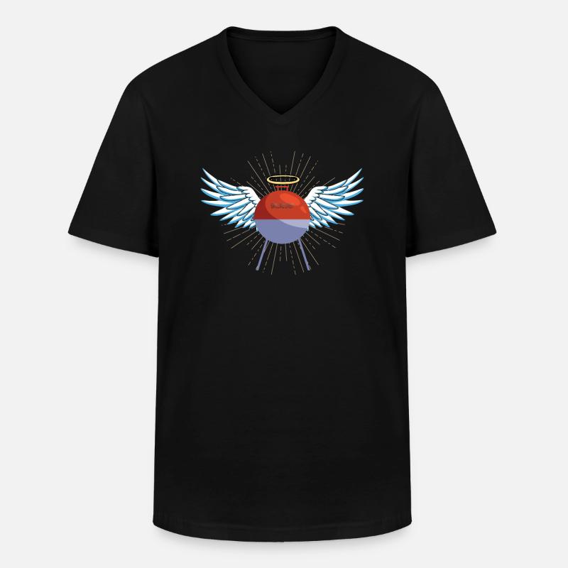 Grillen und Camper Geschenkidee - Männer-T-Shirt mit V-Ausschnitt - Schwarz