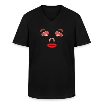 Grillen und Camper Geschenkidee - Männer-T-Shirt mit V-Ausschnitt - Schwarz - Vorne - AI Model Male 178 dark (178cm)