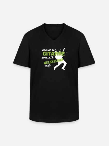 Geschenkidee für Gitarrenspieler - Männer-T-Shirt mit V-Ausschnitt - Schwarz