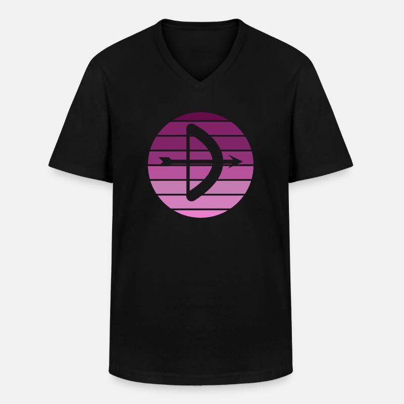Bogen Schießen Geschenk Spruch Bogenschießen - Männer-T-Shirt mit V-Ausschnitt - Schwarz