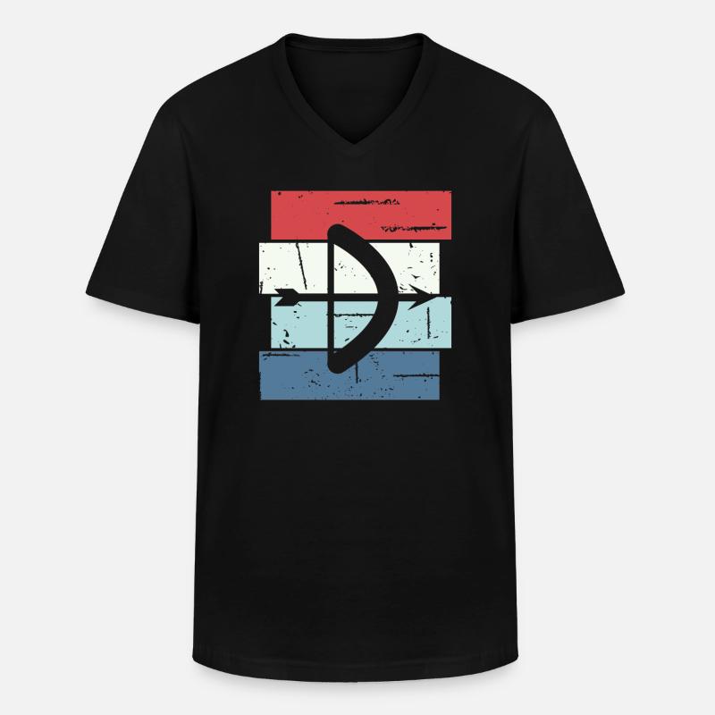 Bogen Schießen Geschenk Spruch Bogenschießen - Männer-T-Shirt mit V-Ausschnitt - Schwarz