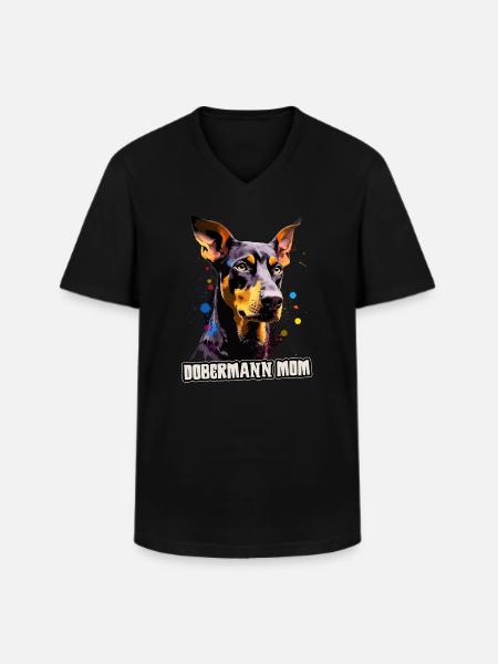 Doberman Dog Gift Saying - T-shirt col V Homme - noir