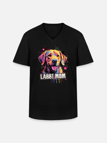Labbi Dog Gift Dire - T-shirt col V Homme - noir