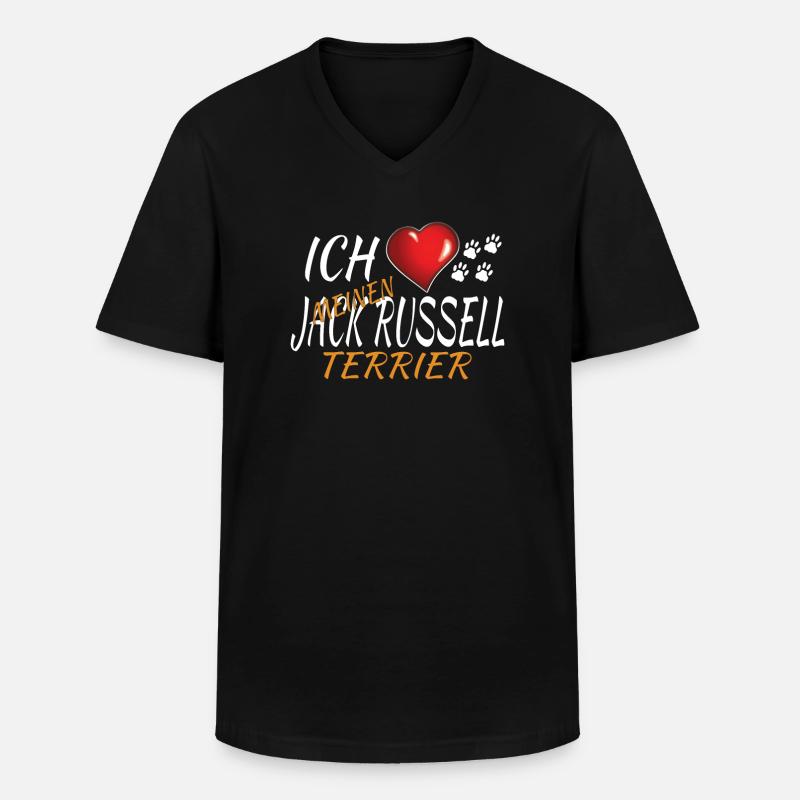 Hundezubehör Terrier Hundebesitzer - Männer-T-Shirt mit V-Ausschnitt - Schwarz