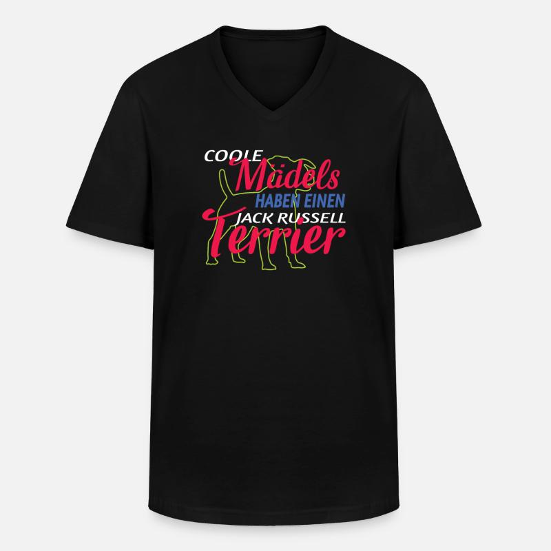 Hundezubehör Terrier Hundebesitzer - Männer-T-Shirt mit V-Ausschnitt - Schwarz