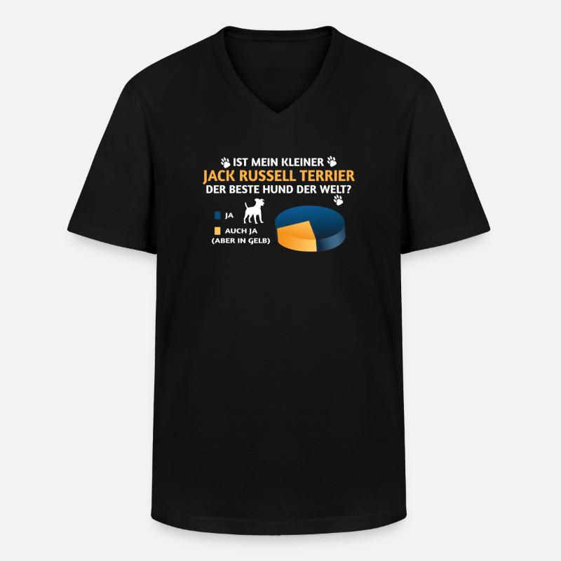 Hundezubehör Terrier Hundebesitzer - Männer-T-Shirt mit V-Ausschnitt - Schwarz