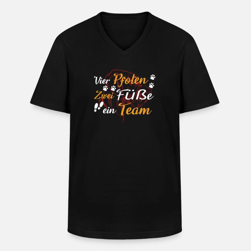 Hunde Deutsch Drahthaar Hundebesitzer - Männer-T-Shirt mit V-Ausschnitt - Schwarz