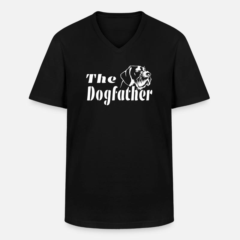 Hunde Deutsch Drahthaar Hundebesitzer - Männer-T-Shirt mit V-Ausschnitt - Schwarz