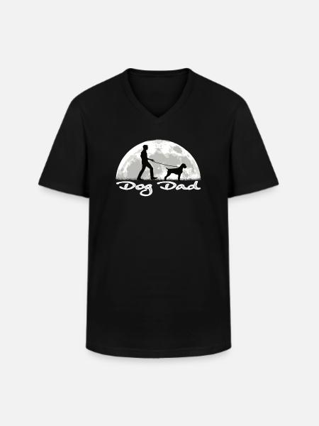 Dogs German Wirehaired Dog Owners - Men's V-Neck T-Shirt - black