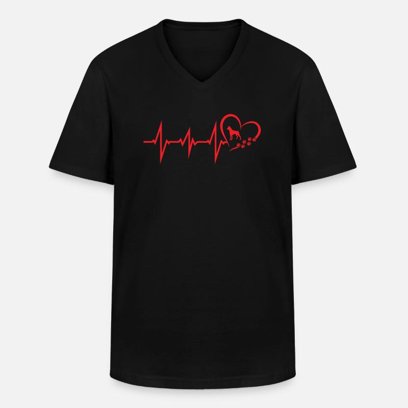 Hund Boxer Hundebesitzer Geschenkidee - Männer-T-Shirt mit V-Ausschnitt - Schwarz