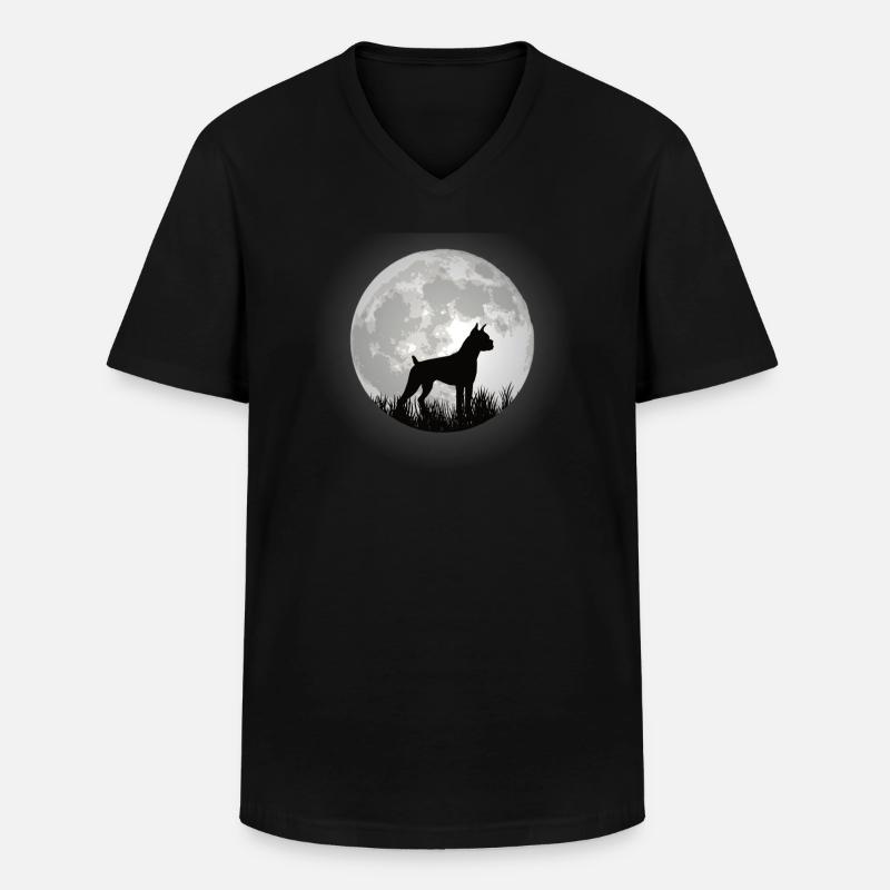 Hund Boxer Hundebesitzer Geschenkidee - Männer-T-Shirt mit V-Ausschnitt - Schwarz