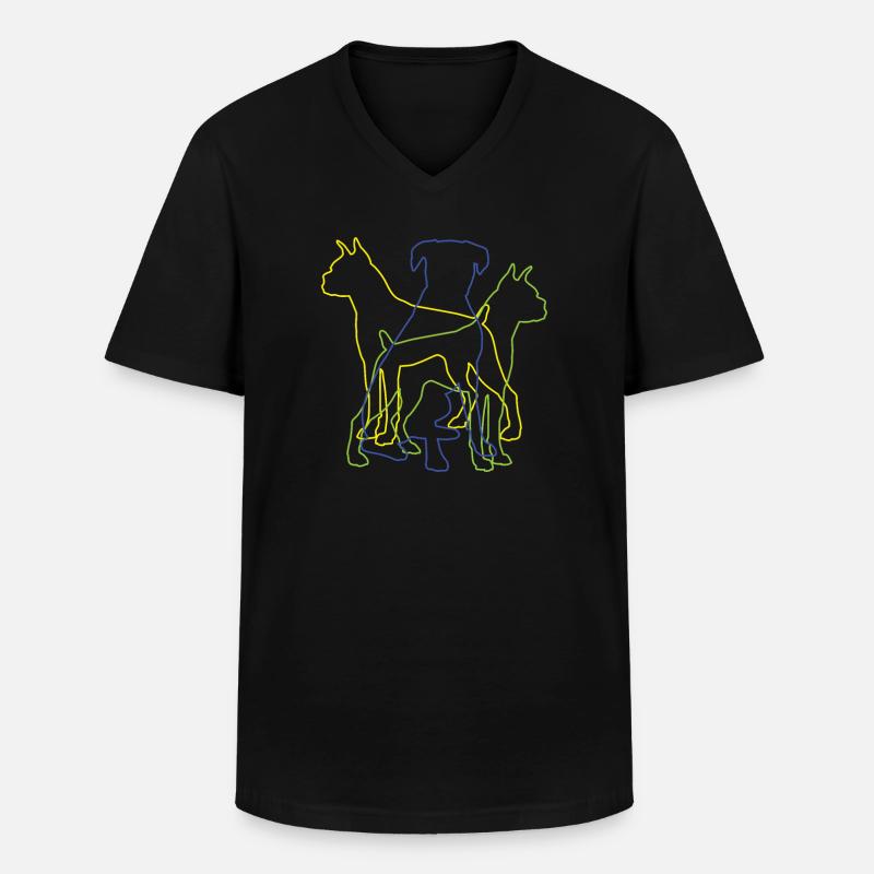 Hund Boxer Hundebesitzer Geschenkidee - Männer-T-Shirt mit V-Ausschnitt - Schwarz