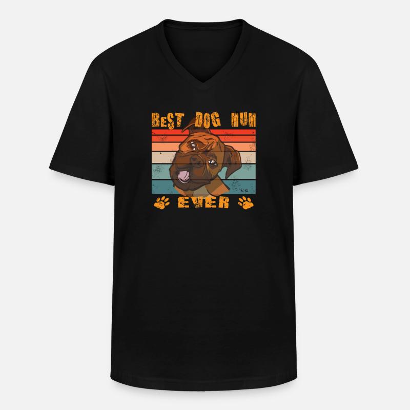 Hund Boxer Hundebesitzer Geschenkidee - Männer-T-Shirt mit V-Ausschnitt - Schwarz
