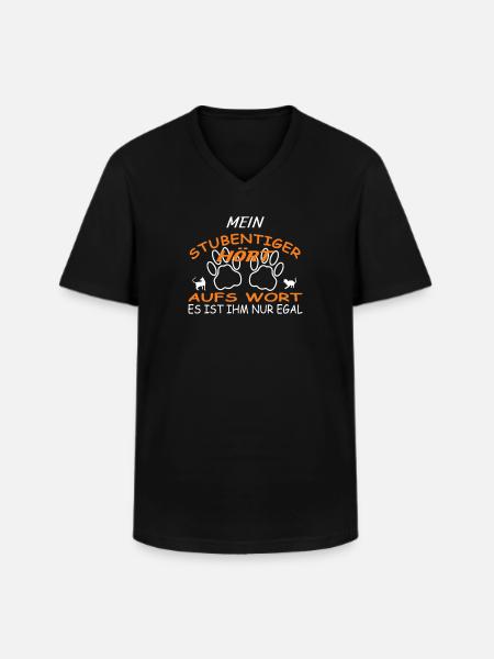 Katzenfreund, Katzenzubehör Geschenk - Männer-T-Shirt mit V-Ausschnitt - Schwarz