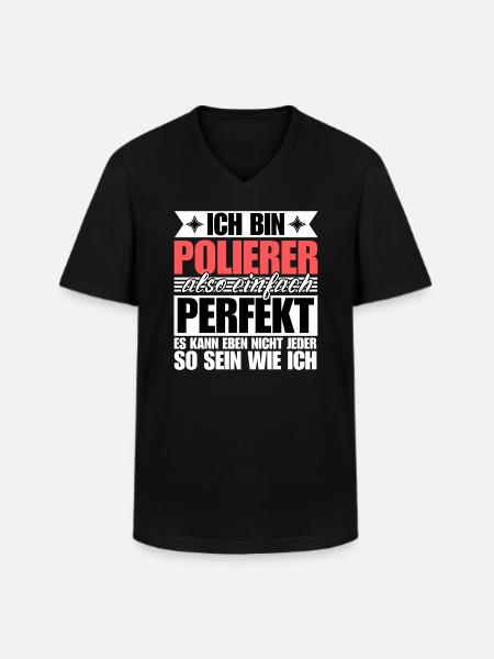 Perfekter Polierer - Männer-T-Shirt mit V-Ausschnitt - Schwarz