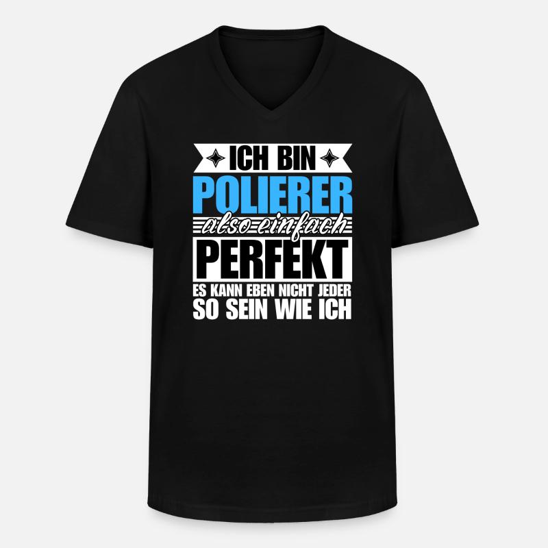Perfekter Polierer - Männer-T-Shirt mit V-Ausschnitt - Schwarz