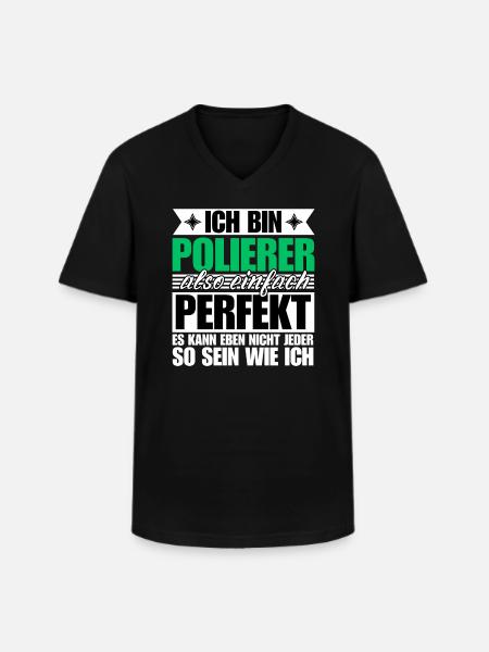 Perfekter Polierer - Männer-T-Shirt mit V-Ausschnitt - Schwarz