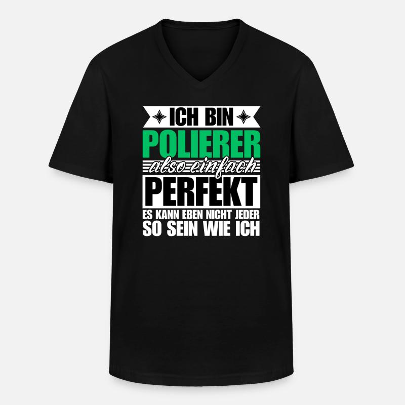 Perfekter Polierer - Männer-T-Shirt mit V-Ausschnitt - Schwarz
