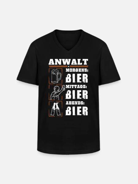 Mon quotidien d’avocat - T-shirt col V Homme - noir