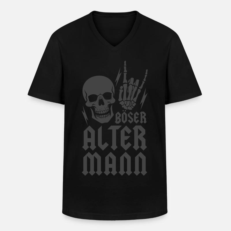 Böser alter Mann - Männer-T-Shirt mit V-Ausschnitt - Schwarz