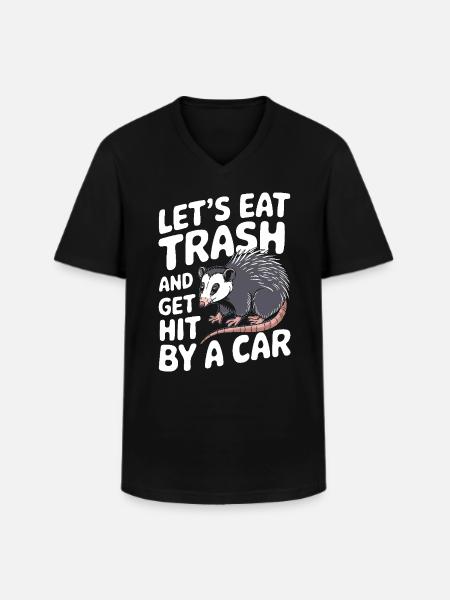 Opossum Possum Animal - Men's V-Neck T-Shirt - black
