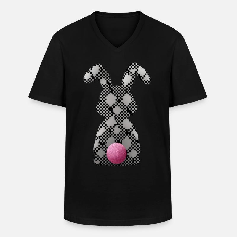 Easter Bunny - Männer-T-Shirt mit V-Ausschnitt - Schwarz