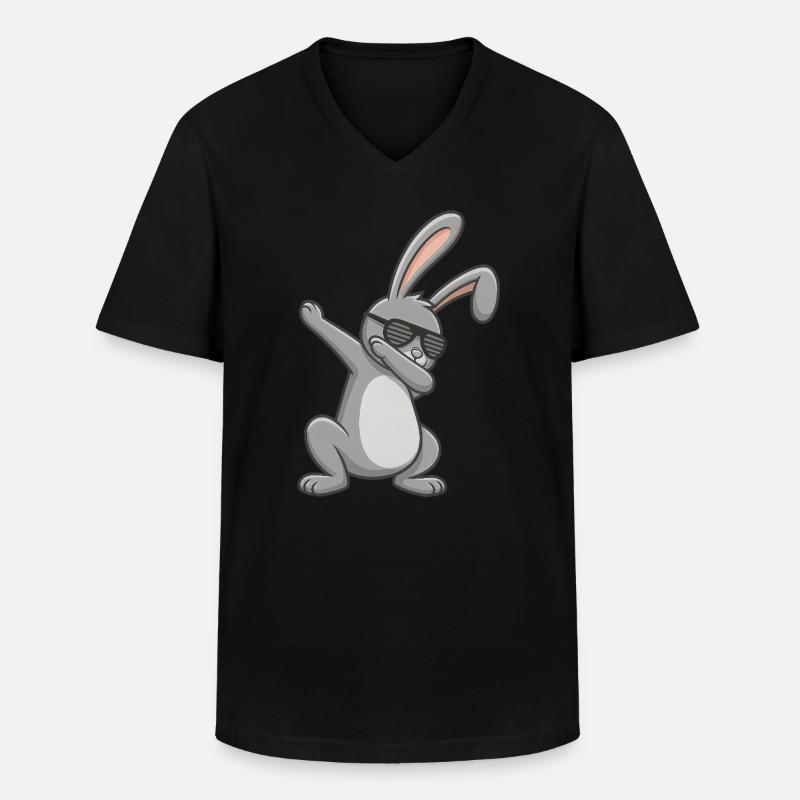 Easter Bunny Dab Easter - Men's V-Neck T-Shirt - black