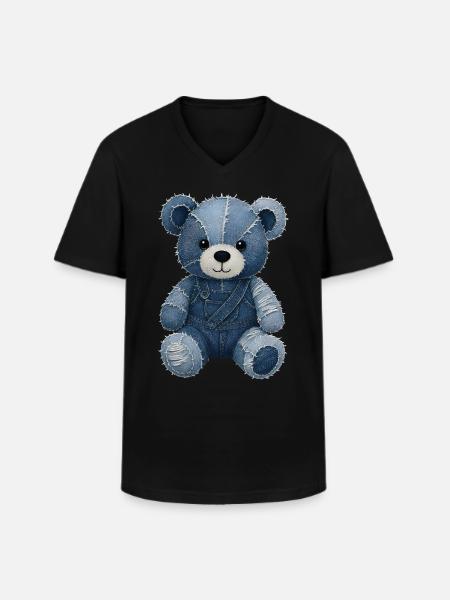Jeans Teddy - Men's V-Neck T-Shirt - black