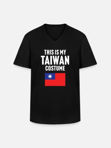 This my Taiwan costume - Men's V-Neck T-Shirt - black