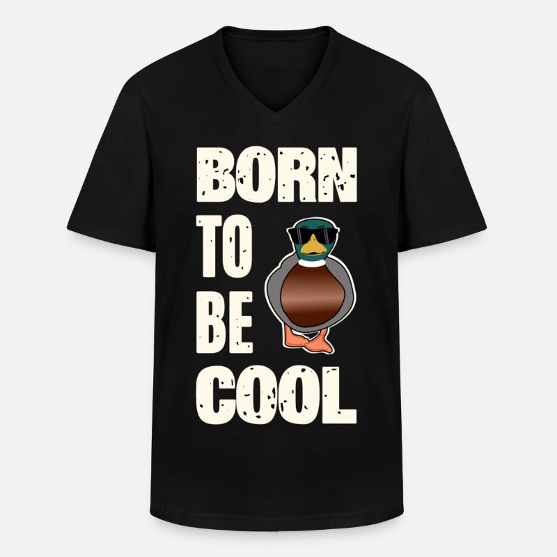 Cooler Enten Spruch  - Männer-T-Shirt mit V-Ausschnitt - Schwarz