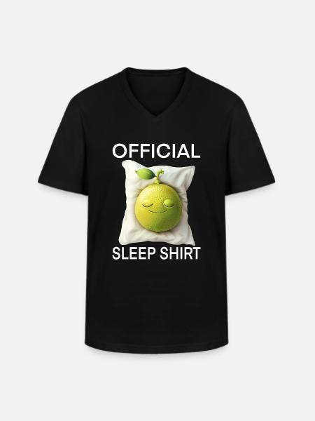 Kalk - Männer-T-Shirt mit V-Ausschnitt - Schwarz