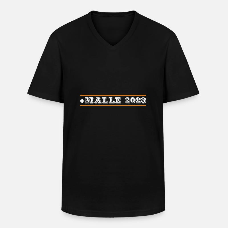 Malle 2023 - Männer-T-Shirt mit V-Ausschnitt - Schwarz