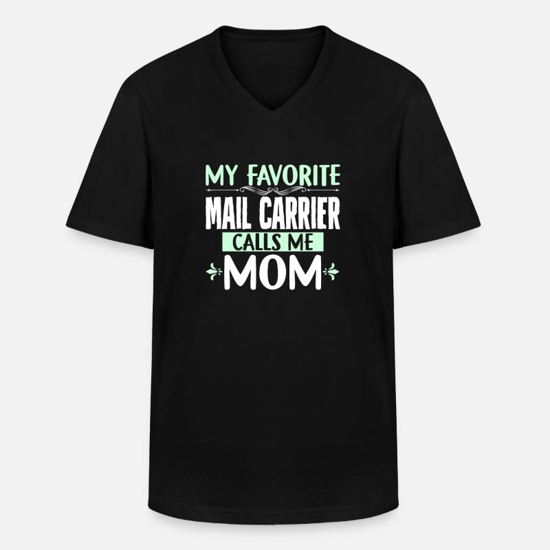 Mutter Bester Postbeförderer Sohn - Männer-T-Shirt mit V-Ausschnitt - Schwarz