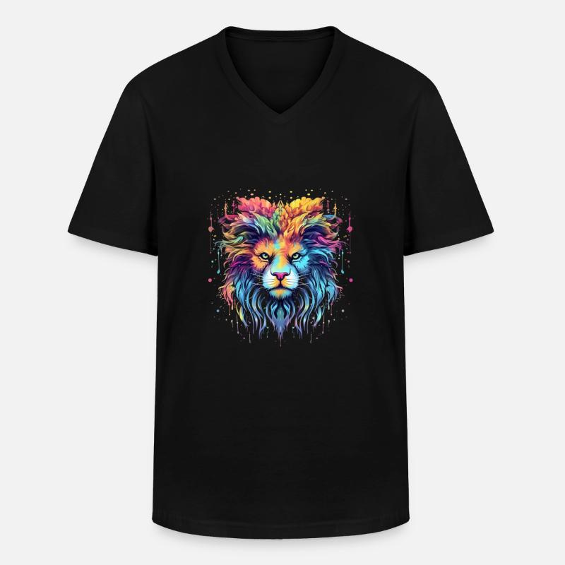 King Leon - Männer-T-Shirt mit V-Ausschnitt - Schwarz