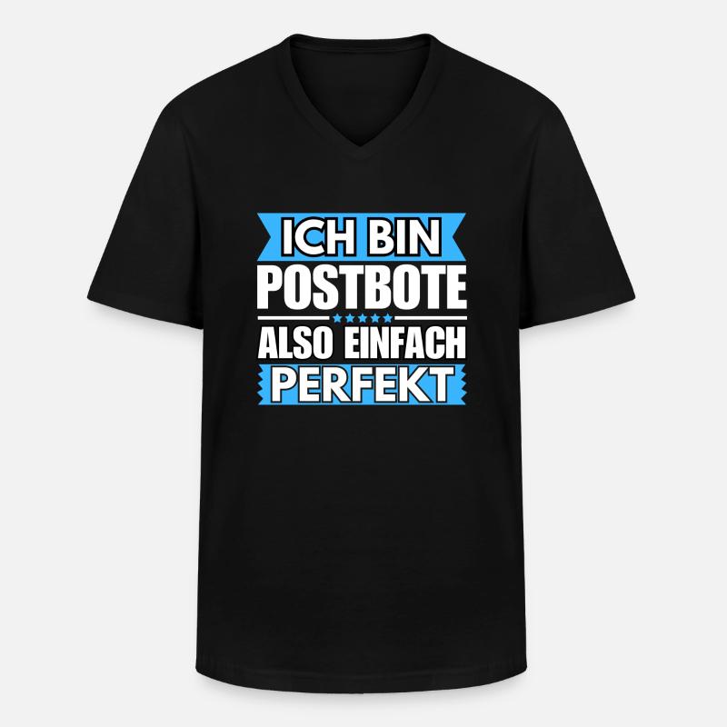 Einfach ein Perfekter Postbote - Männer-T-Shirt mit V-Ausschnitt - Schwarz